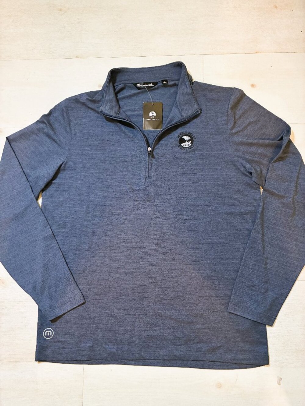 Travis Mathew Havasu Pebble Beach 1/4 Zip Pullover Indigo 1MU390 Size L (NWT)